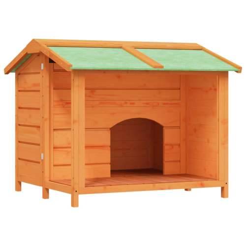 Kućica za pse smeđa 96 x 87 x 80,5 cm od masivne borovine - Smeđa 1 Cijena