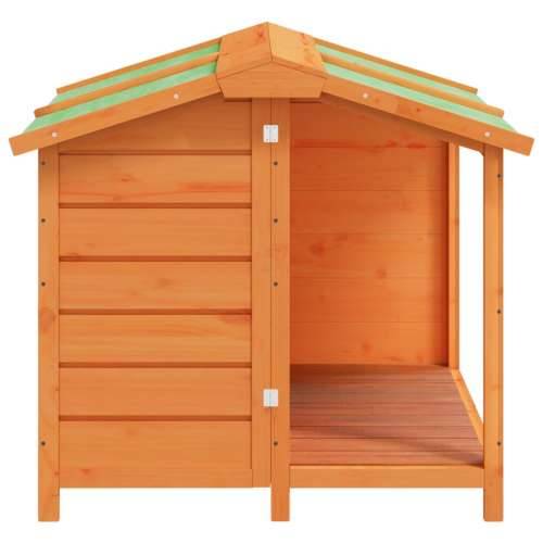 Kućica za pse smeđa 96 x 87 x 80,5 cm od masivne borovine - Smeđa 1 Cijena