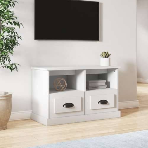 TV ormarić bijeli 80 x 35 x 50 cm od konstruiranog drva - Bijela 80 x 35 x 50 cm 1 Cijena