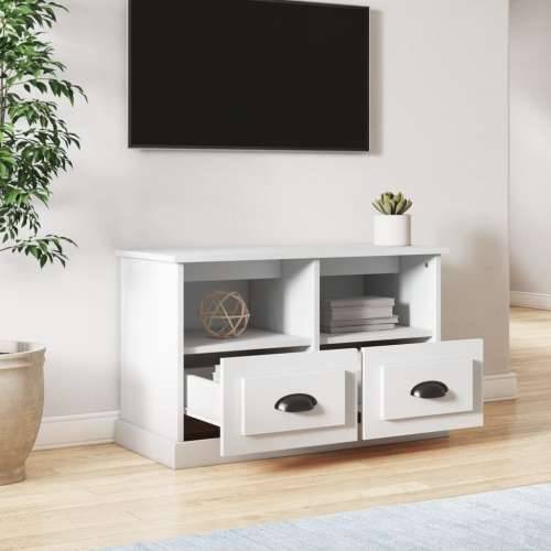 TV ormarić bijeli 80 x 35 x 50 cm od konstruiranog drva - Bijela 80 x 35 x 50 cm 1 Cijena