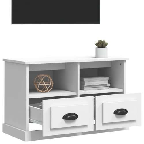 TV ormarić bijeli 80 x 35 x 50 cm od konstruiranog drva - Bijela 80 x 35 x 50 cm 1 Cijena