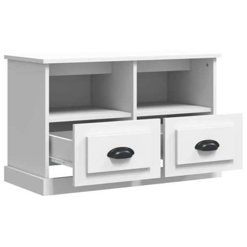 TV ormarić bijeli 80 x 35 x 50 cm od konstruiranog drva - Bijela 80 x 35 x 50 cm 1 Cijena