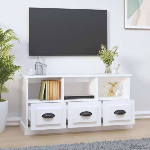 TV ormarić bijeli 100 x 35 x 50 cm od konstruiranog drva Cijena