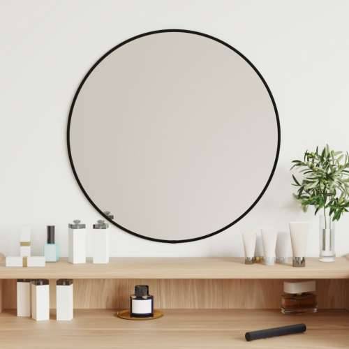 Zidno ogledalo crno Ø 50 cm okruglo Cijena