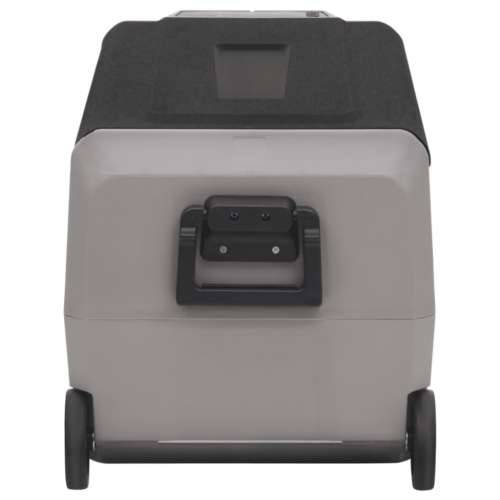 Prijenosni hladnjak s kotačima i adapterom crno-sivi 50 L PP/PE Cijena