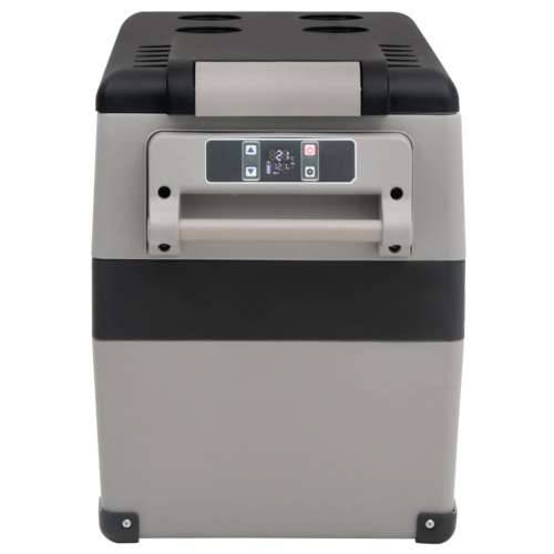Prijenosni hladnjak s ručkom i adapterom crno-sivi 55 L PP i PE Cijena