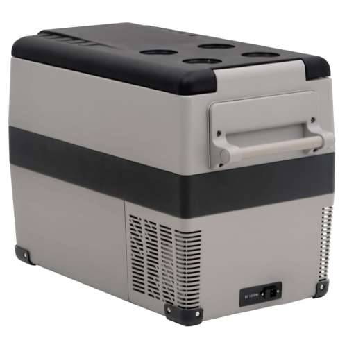 Prijenosni hladnjak s ručkom i adapterom crno-sivi 55 L PP i PE Cijena