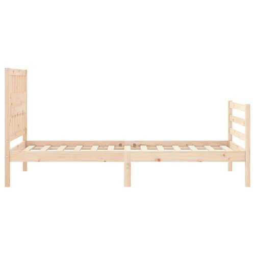 Okvir kreveta s uzglavljem 90 x 200 cm od masivnog drva - Prirodna 90 x 200 cm Cijena