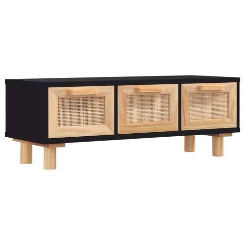 Stolić za kavu crni 80x40x30 cm konstruirano drvo i borovina - Crna 1 Cijena