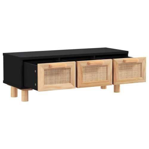 Stolić za kavu crni 80x40x30 cm konstruirano drvo i borovina - Crna 1 Cijena