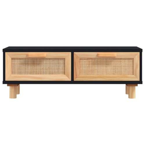 Stolić za kavu crni 80x40x30 cm konstruirano drvo i borovina - Crna 1 Cijena