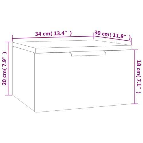 Zidni noćni ormarić crni 34 x 30 x 20 cm - Crna 1 Cijena