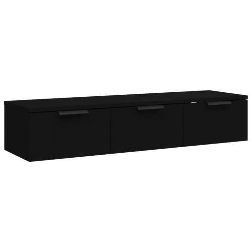 Zidni ormarić crni 102 x 30 x 20 cm od konstruiranog drva - Crna 1 Cijena