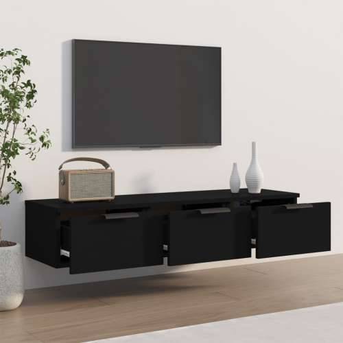 Zidni ormarić crni 102 x 30 x 20 cm od konstruiranog drva - Crna 1 Cijena