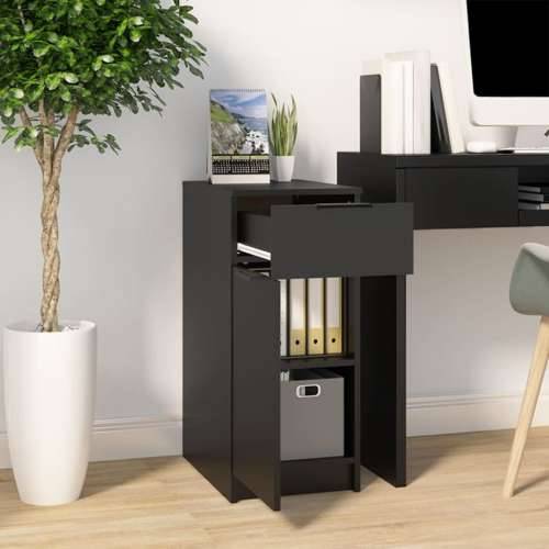 Ormarić za radni stol crni 33,5 x 50 x 75 cm konstruirano drvo Crna 1 Cijena