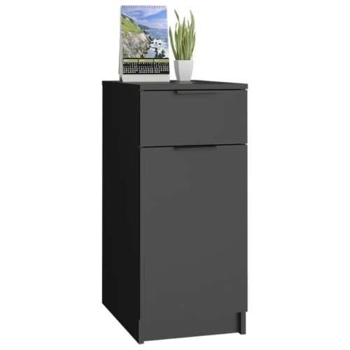 Ormarić za radni stol crni 33,5 x 50 x 75 cm konstruirano drvo Crna 1 Cijena