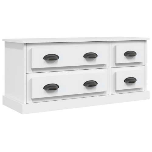 TV ormarić bijeli 100 x 35,5 x 45 cm od konstruiranog drva - Bijela 1 Cijena