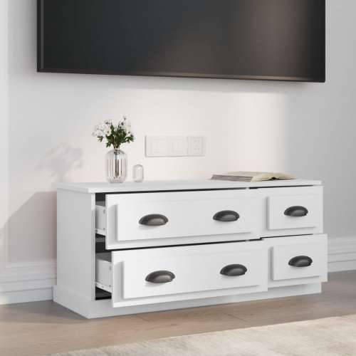 TV ormarić bijeli 100 x 35,5 x 45 cm od konstruiranog drva - Bijela 1 Cijena