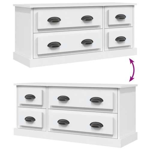 TV ormarić bijeli 100 x 35,5 x 45 cm od konstruiranog drva - Bijela 1 Cijena