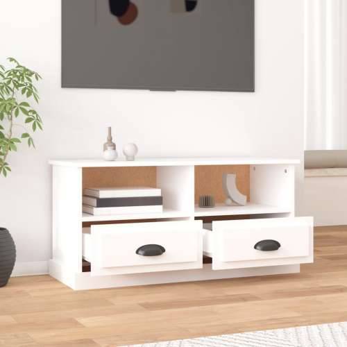 TV ormarić bijeli 93 x 35,5 x 45 cm od konstruiranog drva Cijena