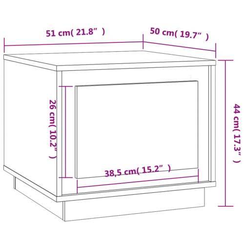 Stolić za kavu bijeli 51 x 50 x 44 cm od konstruiranog drva Cijena