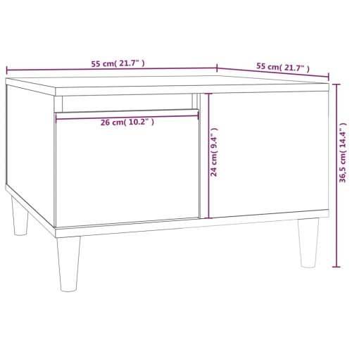 Stolić za kavu crni 55 x 55 x 36,5 cm od konstruiranog drva Cijena