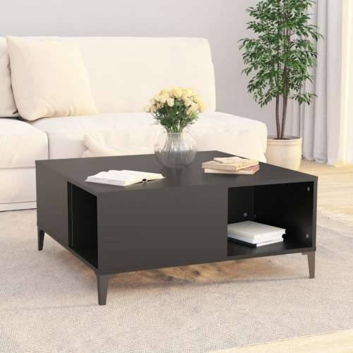 Stolić za kavu crni 80 x 80 x 36,5 cm od konstruiranog drva - Crna 1 Cijena