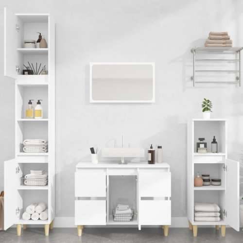 Ormarić za Lavabo - Umivaonik bijeli 80 x 33 x 60 cm konstruirano drvo - Bijela 1 Cijena