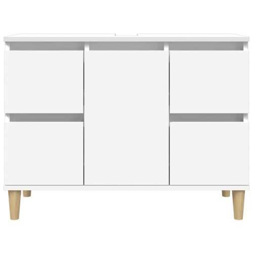 Ormarić za Lavabo - Umivaonik bijeli 80 x 33 x 60 cm konstruirano drvo - Bijela 1 Cijena