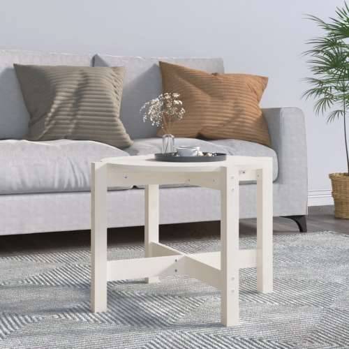 Stolić za kavu bijeli Ø 62,5 x 45 cm od masivne borovine - Bijela Ø 62.5 x 45 cm 1 Cijena