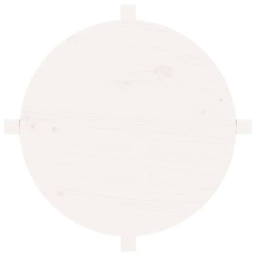 Stolić za kavu bijeli Ø 62,5 x 45 cm od masivne borovine - Bijela Ø 62.5 x 45 cm 1 Cijena