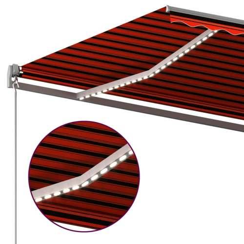 Automatska tenda sa senzorom LED 600 x 350 cm narančasto-smeđa - Šareni 600 x 350 cm 1 Cijena