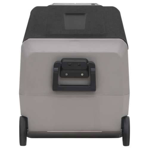 Prijenosni hladnjak s kotačima i adapterom crno-sivi 60 L PP/PE Cijena