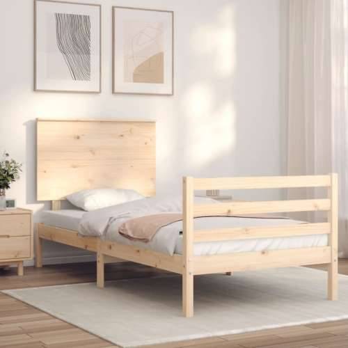 Okvir za krevet s uzglavljem 100x200 cm od masivnog drva - Prirodna 100 x 200 cm Cijena