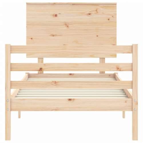 Okvir za krevet s uzglavljem 100x200 cm od masivnog drva - Prirodna 100 x 200 cm Cijena