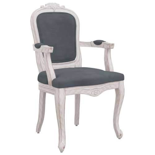 Blagovaonska stolica tamnosiva 62 x 59,5 x 100,5 cm baršunasta Cijena