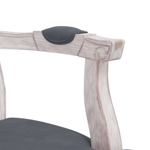Blagovaonska stolica tamnosiva 62 x 59,5 x 100,5 cm baršunasta Cijena