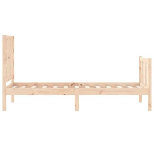 Okvir kreveta s uzglavljem mali jednokrevetni masivno drvo - Prirodna 75 x 190 cm Cijena