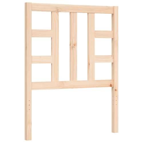 Okvir kreveta s uzglavljem mali jednokrevetni masivno drvo - Prirodna 75 x 190 cm Cijena