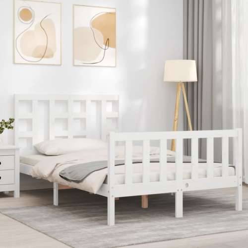 Okvir kreveta bez madraca bijeli 120 x 200 cm masivna borovina - Bijela 120 x 200 cm Cijena