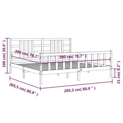Okvir kreveta bez madraca bijeli 200x200 cm od masivne borovine - Bijela 200 x 200 cm Cijena