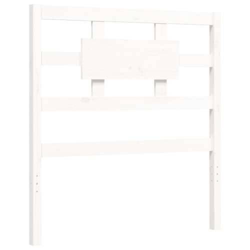 Okvir kreveta s uzglavljem bijeli za jednu osobu masivno drvo - Bijela 90 x 190 cm Cijena