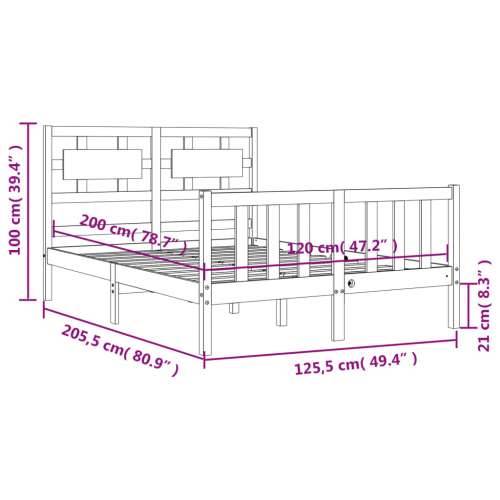 Okvir kreveta bez madraca bijeli 120 x 200 cm masivna borovina - Bijela 120 x 200 cm Cijena