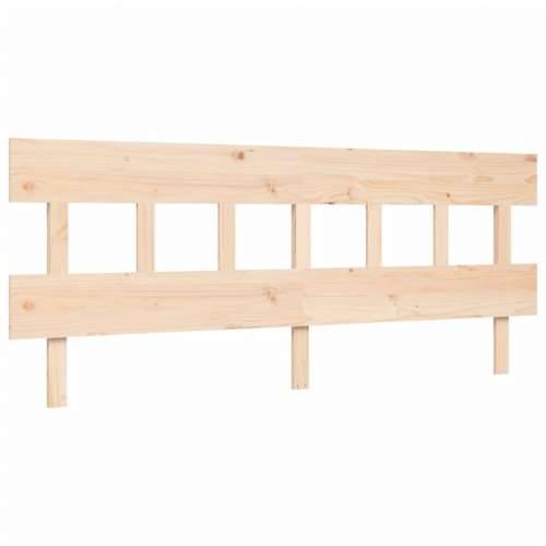 Okvir kreveta bez madraca 200 x 200 cm od masivne borovine - Prirodna 200 x 200 cm s uzglavljem Cijena