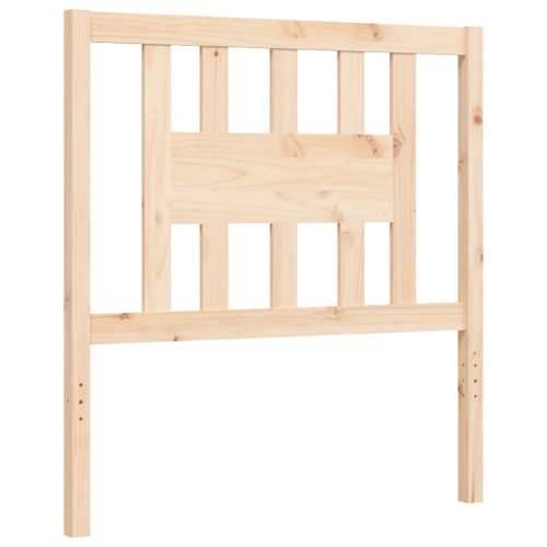 Okvir kreveta s uzglavljem za jednu osobu od masivnog drva - Prirodna 90 x 190 cm Cijena
