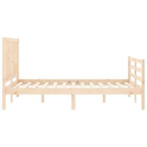 Okvir kreveta s uzglavljem 90 x 200 cm od masivnog drva - Prirodna 90 x 200 cm Cijena