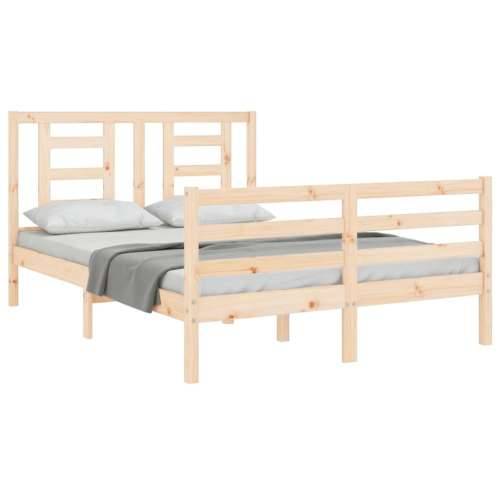 Okvir za krevet s uzglavljem 140x200 cm od masivnog drva - Prirodna 140 x 200 cm Cijena