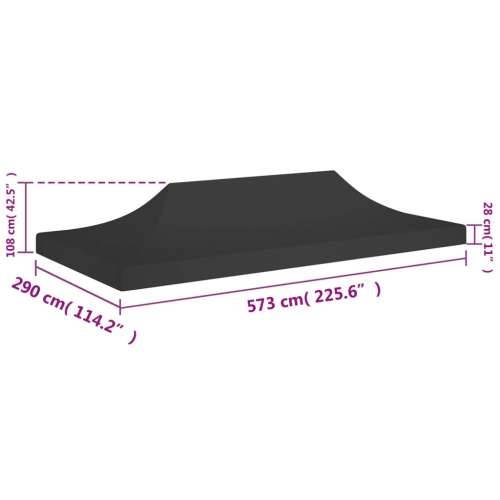 Krov za šator za svadbe - šator za zabave 6 x 3 m crni 270 g/m² - Crna 6 x 3 m 1 Cijena