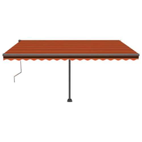 Automatska tenda sa senzorom LED 400x350 cm narančasto-smeđa - Šareni 400 x 350 cm 1 Cijena