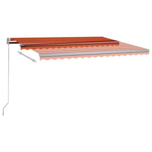 Automatska tenda sa senzorom LED 400x350 cm narančasto-smeđa - Šareni 400 x 350 cm 1 Cijena
